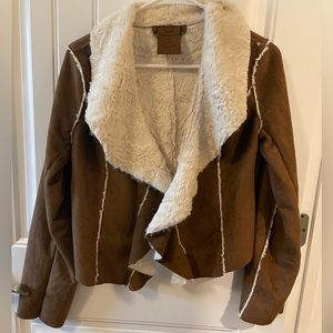 Joujou brand Faux Shearling waist length jacket size S.